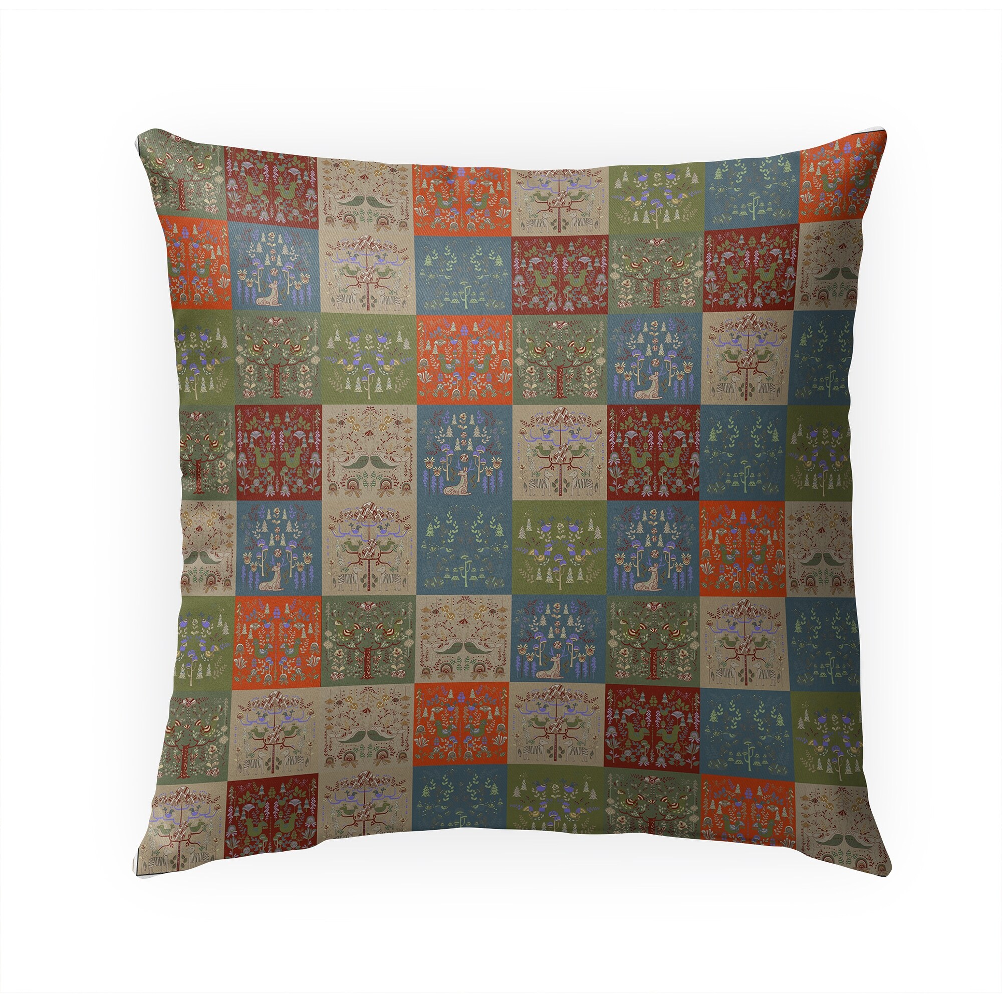 SCANDINAVIAN PATCHWORK TUSCAN TONES Indoor Outdoor Pillow By Kavka Designs Bed Bath Beyond 31278102